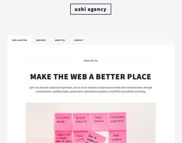 Screenshot of ushi.agency